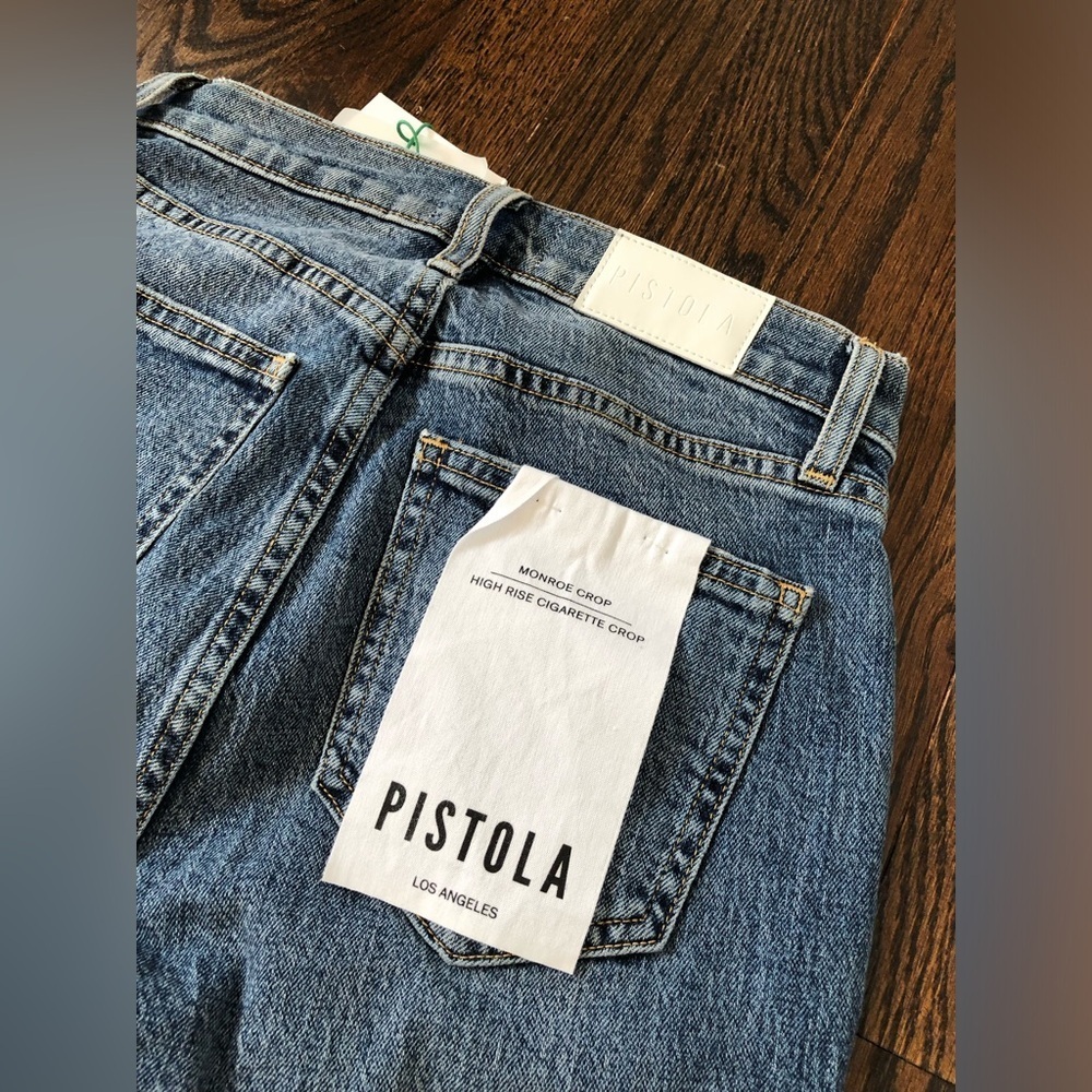 Pistola Women’s 24 Monroe High-Waist Cigarette Crop Organic Cotton Jeans - NWT! - Picture 14 of 15